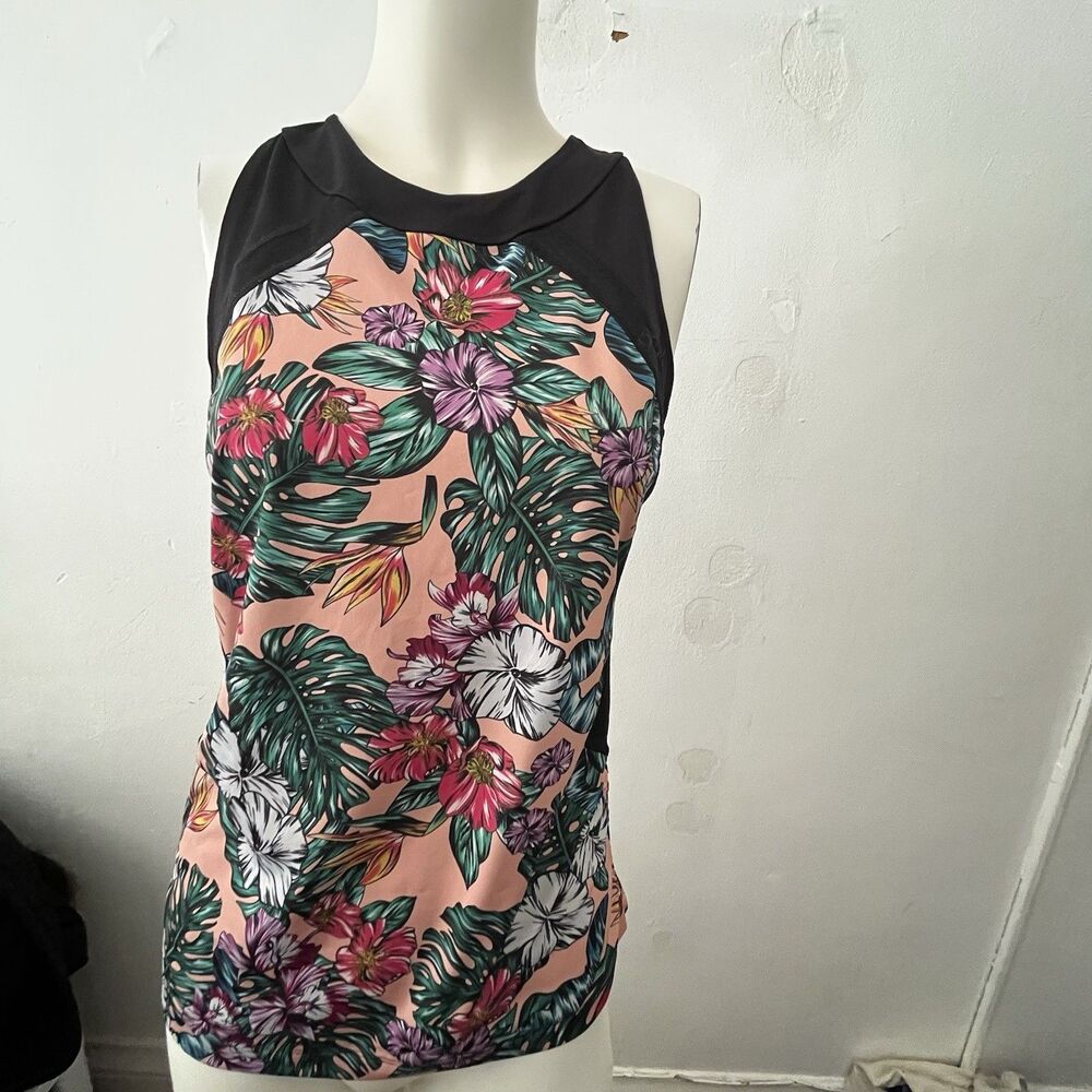 Sweaty Betty Tank Top Sz S Athleisure Floral Breathable Fitness Feminine Workout